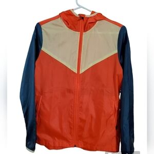 Retro inspired Orange/yellow/blue Spring/Summer Windbreaker NWT size S